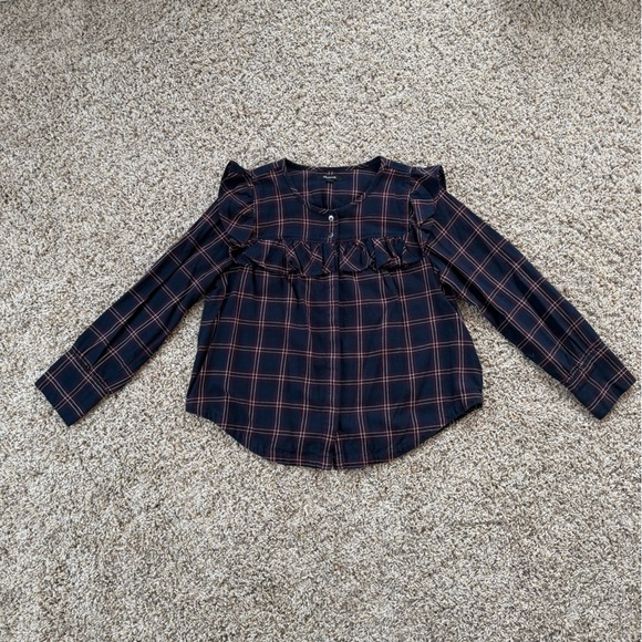 Madewell Paid Ruffle Yoke Top - Picture 5 of 5